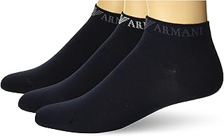 Chaussettes de sport décontractées emporio armani pour hommes pack de 3 chaussettes