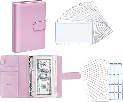 Cahier de notes budgétaire avec 14 enveloppes d'argent, carnet de planification budgétaire