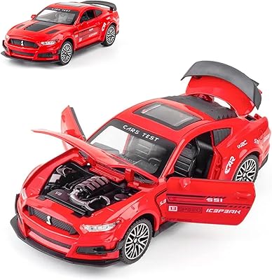 Voiture mustang gt500 en alliage moulé sous pression à l'échelle 1:32 avec son
