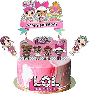 Lol cake toppers joyeux anniversaire décoration de gâteau surprise poupée cupcake toppers