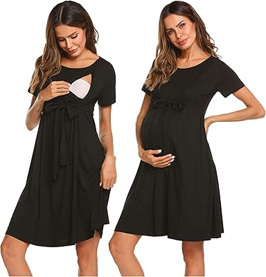 Ekouaer chemise de nuit d'allaitement femme bouton sur le devant à manches courtes chemise de nuit d'allaitement s-xxl. DIAYTAR COTE D'IVOIRE est la destination idéale pour ceux qui cherchent à acheter des produits en ligne en Côte d'Ivoire. Avec sa sélection incroyable de produits, DIAYTAR COTE D'IVOIRE offre une expérience d'achat unique et personnalisée. Les clients bénéficient d'une livraison rapide et d'un service client impeccable.