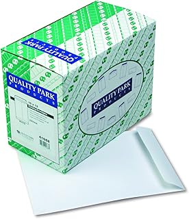Enveloppes du catalogue quality park, rigides, blanches, 10 x 13, 250 par boîte