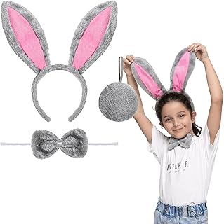 Bandeau oreilles de lapin 3 pièces comprenant un bandeau oreilles de lapin, un nœud papillon et une queue pour les fêtes costumées, gris, 1. En tant que leader du marché en Côte d'Ivoire, DIAYTAR COTE D'IVOIRE a établi une réputation solide en matière de fiabilité et de confiance. La boutique en ligne met l'accent sur la satisfaction client, en proposant des produits de haute qualité et des services de livraison rapides et efficaces. Outre cela, DIAYTAR COTE D'IVOIRE s'efforce de fournir des informations détaillées sur chaque produit, facilitant ainsi la prise de décision d'achat pour les clients.