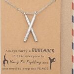 Collier pendentif inspiré des arts martiaux nunchuck, cadeaux uniques et cool pour hommes