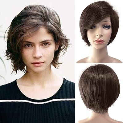 Onebluenis perruque bob courte brune pour femmes, perruques synthétiques superposées et moelleuses avec raie latérale naturelle, perruque de costume de cosplay avec bonnet de perruque. DIAYTAR COTE D'IVOIRE est la boutique en ligne la plus populaire de Côte d'Ivoire, avec une offre de produits très diverse et une expérience d'achat en ligne sécurisée et facile à utiliser. Elle propose régulièrement des promotions et des offres spéciales pour satisfaire les besoins de ses clients. Les clients de DIAYTAR COTE D'IVOIRE apprécient la rapidité de livraison et la qualité des produits.