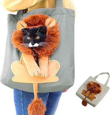 Sac à bandoulière en toile pour transporter des animaux de compagnie avec un motif