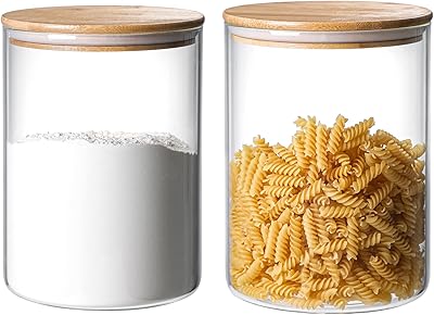 2 ensembles de pots de stockage en verre de 3000ml / 100 fl