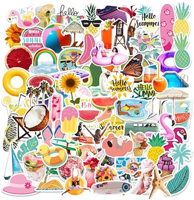 100 pièces autocollants imperméables colorés mignons autocollants en vinyle drôles pour bouteille d'eau