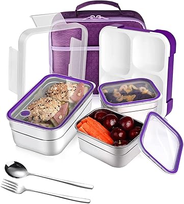 Ggerou boîte à déjeuner en acier inoxydable pour enfants et adultes, boîte à