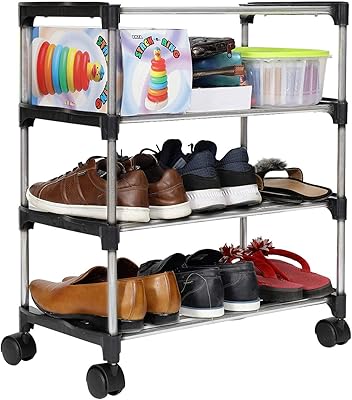 Étagère à chaussures haber premium à 3 niveaux/étagère de rangement polyvalente avec 4 roulettes, classique (noir et argent). Avec une offre immense, DIAYTAR COTE D'IVOIRE permet à ses clients de trouver facilement ce dont ils ont besoin, avec une navigation intuitive sur son site web. Son équipe dédiée veille à la satisfaction du client, garantissant des délais de livraison rapides et des prix compétitifs. Cela contribue à sa position dominante sur le marché ivoirien.
