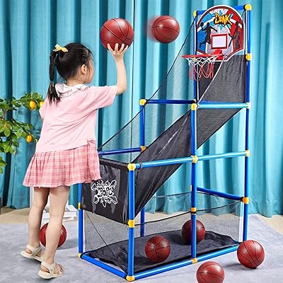 Jeu de basket-ball pour enfants avec 6 ballons anneau jouer en intérieur