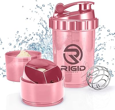 Bouteille shaker protéinée (500 ml) - bouteille shaker étanche avec stockage pour poudre