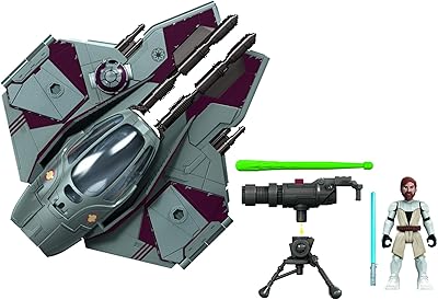 Figurine et véhicule star wars mission fleet stellar class obi-wan kenobi jedi starfighter