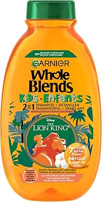 Garnier whole blends kids shampoing 2 en 1 abricot & fleur de coton