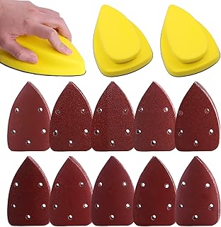 Keadic 60 pièces ponceuse de détail de souris papier abrasif papier abrasif assorti