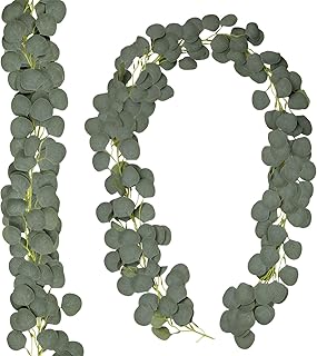 Ensemble de 2 pièces de vigne d'eucalyptus artificielle en soie et guirlande