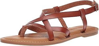 Sandales décontractées à bretelles amazon essentials pour femme, beige foncé, 5