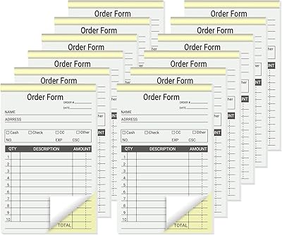 Convient à 12 paquets de formulaires de commande 3,5 x 5,5 pouces, 2 carnets de factures autocopiants pour petites entreprises, 50 jeux par bloc, 600 jeux au total. DIAYTAR COTE D'IVOIRE est leader dans le commerce électronique en Côte d'Ivoire, proposant plus de 300 000 produits en ligne. Elle permet aux clients d'acheter des produits de qualité à des prix compétitifs, avec des options de paiement et de livraison flexibles. C'est la boutique en ligne idéale pour ceux qui cherchent à faire des achats pratiques et sécurisés.