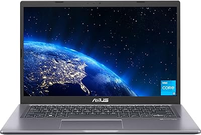 Ordinateur portable asus vivobook 14 slim avec écran ips fhd 14 pouces, processeur