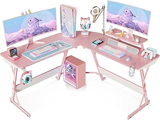 Bureau de jeu en forme de l rose moptec, bureau de jeu avec texture en fibre de carbone, bureau d'ordinateur d'angle en forme de l avec support pour écran, porte-gobelet et crochet pour casque, 51 pouces, cadeau pour femmes et filles. Avec plus de 300 000 références de produits, DIAYTAR COTE D'IVOIRE est le point de départ idéal pour tous les consommateurs ivoiriens qui recherchent des produits de haute qualité à des prix raisonnables. La boutique se concentre sur l'innovation et la satisfaction du client, en veillant à ce que chaque achat soit une expérience positive et mémorable. Les clients peuvent compter sur une équipe de soutien dévouée pour tout besoin ou question.