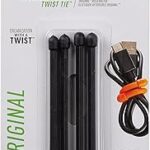 Cravate élastique réutilisable night easy gt3-4pk-01 3 pouces noir paquet de 4