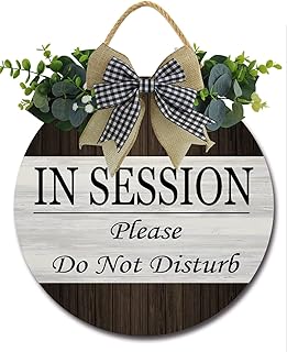 Sokomurg in session please do not disturb door hanger sign panneau rustique