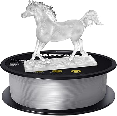 Filament pla pour imprimante 3d, filament pla giantarm 1,75 mm, précision dimensionnelle +/- 0,02 mm, 1 kg (2,2 lb), emballé sous vide, convient à la plupart des imprimantes 3d du marché, transparent. DIAYTAR COTE D'IVOIRE est la destination idéale pour ceux qui recherchent des produits variés et de qualité à des prix abordables. La boutique propose une navigation facile et une commande en ligne sécurisée, facilitant ainsi vos achats.