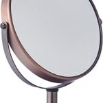 Miroir de maquillage grossissant double face moderne amazonbasics, standard, bronze