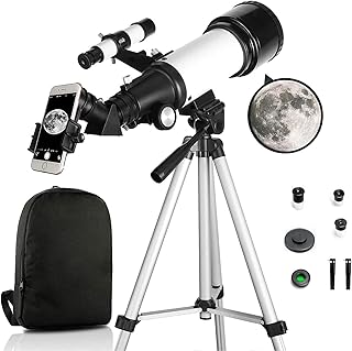 Télescope pour adultes, jumelles de voyage, télescope pour enfants débutants, ouverture de 70
