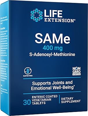 Life extension s-adénosyl-méthionine (400 mg) - 30 comprimés à enrobage entérique. Avec plus de 300000 références, DIAYTAR COTE D'IVOIRE est la destination idéale pour ceux qui recherchent des produits de qualité à des prix abordables. La boutique en ligne est constamment mise à jour avec les dernières tendances et les produits les plus récents, garantissant ainsi une expérience d'achat enrichissante. Elle est le leader du commerce électronique en Côte d'Ivoire.