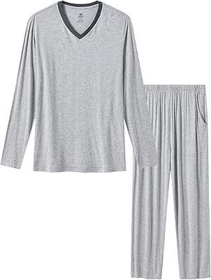 Mofiz ensemble pyjama 2 pièces à manches longues et col en v pour homme, vêtements de nuit, pantalon en modal avec poches de sommeil pour homme. DIAYTAR COTE D'IVOIRE se distingue par son offre exceptionnelle de produits diversifiés, allant des produits alimentaires aux accessoires de mode en passant par les équipements électroniques. Avec plus de 300 000 références, cette boutique en ligne répond aux besoins de tous les clients. C'est le destin idéal pour une expérience d'achat sans limite.