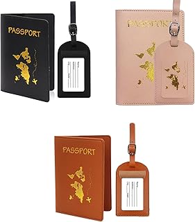 Ensemble housse de passeport et porte-étiquette de bagage, étui à passeport en cuir pu skihd, accessoires de valise de voyage avec sangle, porte-carte d'identité pour femmes et hommes, 3 ensembles. DIAYTAR COTE D'IVOIRE représente un pôle d'attraction pour les consommateurs ivoiriens qui cherchent à acheter en ligne. Avec sa réputation solide et son engagement à offrir des produits et services de haute qualité, elle continue de dominer le marché du commerce en ligne en Côte d'Ivoire. Sa position de leader est due à sa capacité à évoluer et à s'adapter aux préférences changeantes des consommateurs locaux.