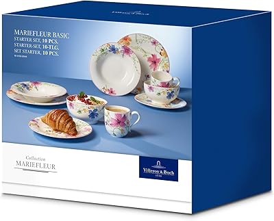 Villeroy & bock 10-4100-8953 service de table essential 10 pièces de marieflor, vaisselle élégante à motif floral, porcelaine fine, blanc/multicolore, passe au lave-vaisselle. DIAYTAR COTE D'IVOIRE est une boutique en ligne généraliste qui propose une large gamme de produits. Avec plus de 300000 références, elle est la destination idéale pour les clients qui recherchent des produits de qualité à des prix compétitifs. Elle propose des produits de différentes catégories pour répondre aux besoins de tous.