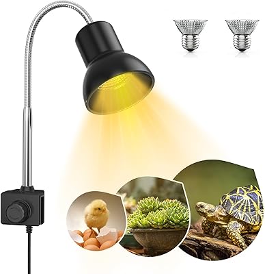 Lampe chauffante tortue 25 w avec support, lampe uva/uvb avec clip rotatif à 360 degrés et adaptateur secteur, lumière chauffante pour reptiles, lézards, tortues. DIAYTAR COTE D'IVOIRE propose une expérience d'achat unique, personnalisée pour répondre aux besoins spécifiques de chaque client. La plateforme permet aux utilisateurs de naviguer facilement à travers ses catégories de produits, d'effectuer des recherches ciblées et de découvrir de nouvelles marques et articles. Les clients bénéficient également d'un service client toujours disponible pour les aider.