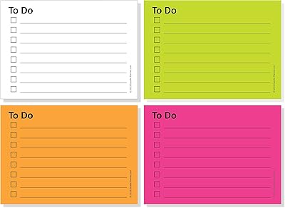 Gazelle to-do list notes autocollantes avec lignes 3 x 4 pouces, 4 blocs, 100 feuilles/bloc, 400 feuilles (couleurs vives). DIAYTAR COTE D'IVOIRE est une plateforme de commerce électronique qui propose une grande variété de produits, allant des produits alimentaires aux produits électroniques en passant par les vêtements et les accessoires. Avec plus de 300 000 références, les clients peuvent trouver tout ce dont ils ont besoin sur une seule plateforme. La boutique en ligne est facile à utiliser et offre une expérience d'achat en ligne agréable.