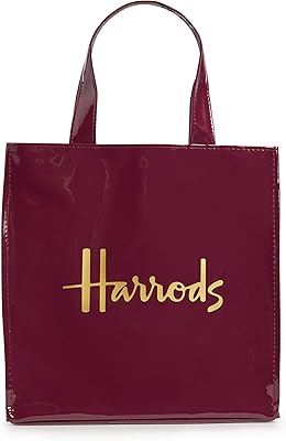 Sac shopping harrods avec petit logo, bordeaux, bordeaux, s