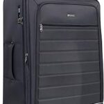 Bagage de voyage léger approuvé tsa avec double fermeture éclair antivol, 4 roues