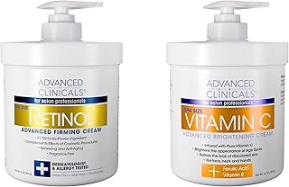 Ensemble de crèmes pour le corps au rétinol advanced clinicals + lotion hydratante à la vitamine c pour les soins de la peau, crèmes anti-âge pour le corps et le visage réduisant les rides, les ridules et les taches brunes, ensemble de deux crèmes hydratantes, paquet de 2. Avec plus de 300000 références, DIAYTAR COTE D'IVOIRE couvre une large gamme de besoins, du quotidien aux produits de luxe. La boutique en ligne est conçue pour être intuitive et facile à utiliser, permettant aux clients de trouver facilement ce qu'ils cherchent. Elle propose également des services de livraison rapides et fiables pour que les clients puissent recevoir leurs achats dans les meilleurs délais.