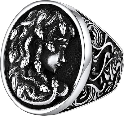 Bagues méduse cœur de foi, bague serpent méduse gorgone de la mythologie grecque, bagues tête de méduse en acier inoxydable pour hommes et femmes, personnalisables, emballage délicat. DIAYTAR COTE D'IVOIRE est une boutique en ligne généraliste qui propose plus de 300 000 références de produits. Elle est la boutique leader en Côte d'Ivoire, offrant une large gamme de produits pour répondre aux besoins de ses clients. Avec une sélection impressionnante de produits, DIAYTAR COTE D'IVOIRE est devenue la destination incontournable pour les acheteurs en ligne.