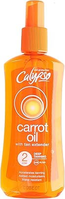 Spray bronzage profond à l'huile de carotte calypso spf 2, 200 ml