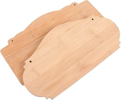 Healifty panneau en bois inachevé 2 pièces, panneau vierge inachevé à suspendre, pyrogravure
