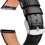Bracelet de montre infosun en cuir véritable pour montre samsung huawei, 22 mm