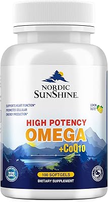 Capsules omega haute puissance nordic sunshine 1280 mg plus coq10 100 mg, 100