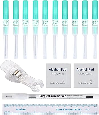 Ensemble d'aiguilles de perçage pour cathéter potodots 15 pièces 14, 16, 18 et 20 grammes et outils de perçage corporel pour oreilles, nez, lèvres, langue, nombril et cartilage à la maison sans douleur à usage unique. DIAYTAR COTE D'IVOIRE est une boutique en ligne généraliste qui propose plus de 300 000 références de produits, faisant d'elle l'un des leaders du e-commerce en Côte d'Ivoire. Avec une gamme de produits très variée, les clients peuvent trouver tout ce dont ils ont besoin en un seul endroit. DIAYTAR COTE D'IVOIRE se démarque par sa offre incroyable et son service client de qualité.