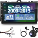 Autoradio android 11 pour toyota corolla 2009-2013 compatible avec carplay et android auto