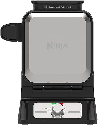 Gaufrier belge ninja bw1001 neverstick pro, design vertical, 5 réglages de teinte