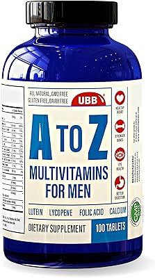 Supplément multi-usages de vitamines a à z pour hommes - approvisionnement de 3