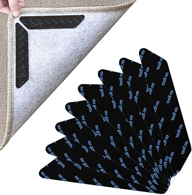 Veemos lot de 8 pinces à tapis pour sols en bois, sous-couche antidérapante réutilisable, double face, anti-bouclage, pour sols durs, autocollants pour tapis, bandes antidérapantes pour maintenir le tapis en place (noir). La boutique en ligne DIAYTAR COTE D'IVOIRE offre une large gamme de produits, allant des produits alimentaires aux articles ménagers, en passant par les accessoires de mode et les produits électroniques, répondant ainsi aux besoins de sa clientèle.