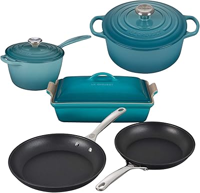 Batterie de cuisine complète tout usage en fonte émaillée la corset avec poignées en acier inoxydable, grès et poêle antiadhésive professionnelle durable - caraïbes. DIAYTAR COTE D'IVOIRE est une boutique en ligne généraliste qui propose plus de 300 000 références de produits pour répondre à tous vos besoins. Leader sur le marché ivoirien, cette boutique en ligne offre une large gamme de produits de qualité à des prix compétitifs. Elle est devenue la référence incontournable pour les consommateurs ivoiriens.