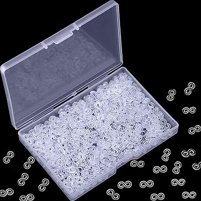 Wawasia 500 pièces clips en caoutchouc, clips en forme de s, liens